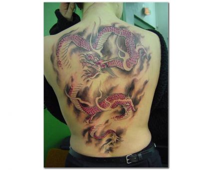 Dragon Back Tats Design